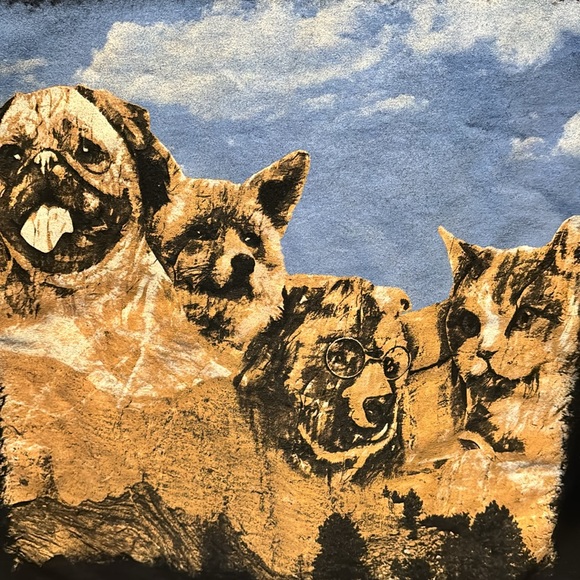 S/S T Shirt Mt Rushmore W/ Animals - Picture 2 of 4
